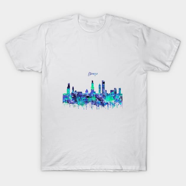 Chicago skyline T-Shirt by RosaliArt